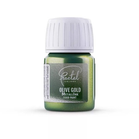 Olive Gold MetallInk Liquid Paint Fractal