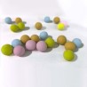 Pastel Multicolored XL Crunchy Balls with Choco paste filling 1.8cm 1kg