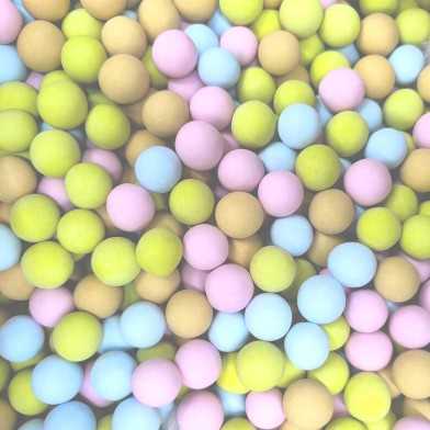 Pastel Multicolored XL Crunchy Balls with Choco paste filling 1.8cm 1kg