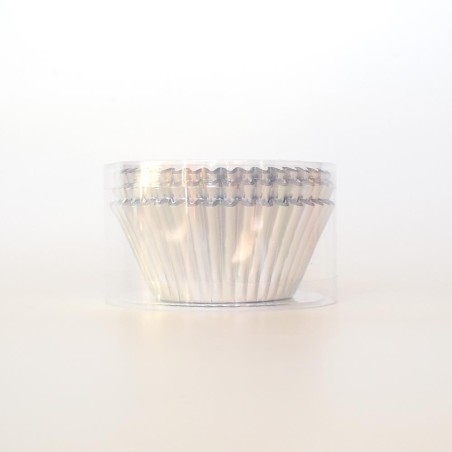 Ασημένιες Θήκες για Cupcakes με Βάση 5xΥ3,8εκ 60τμχ