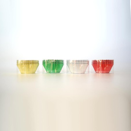 Silver Foil Cupcake cases 60pcs Dim. Base 5cm, H3,8cm