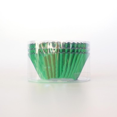 Green Foil Cupcake cases 60pcs Dim. Base 5cm, H3,8cm