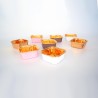 Brown Square Monoportion Case Dim. Top 8cm, H3,8cm 50pcs