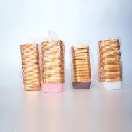 Brown Square Monoportion Case Dim. Top 8cm, H3,8cm 50pcs