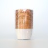 White Cupcake cases with Gold Foil inside Dim. Base 5cm, H3,8cm 25pcs