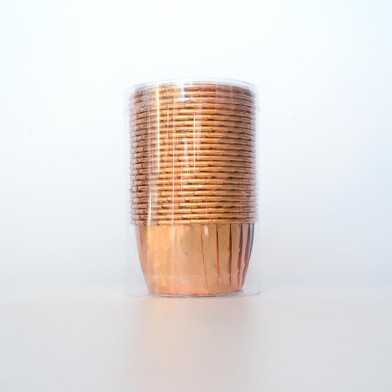 Gold Cupcake cases with Gold Foil inside Dim. Base 5cm, H3,8cm 25pcs