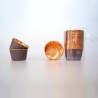 Brown with Gold Foil inside Cupcake cases Dim. Base 5cm, H3,8cm 25pcs
