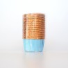 Light Blue Cupcake cases with Gold Foil inside Dim. Base 5cm, H3,8cm 25pcs
