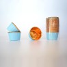 Light Blue Cupcake cases with Gold Foil inside Dim. Base 5cm, H3,8cm 25pcs