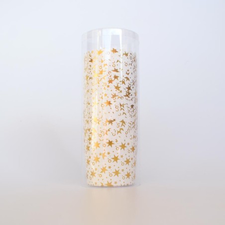 White with Gold Foil Stars of different sizes Cupcake Paper Cups D6xH5,5cm. 25pcs