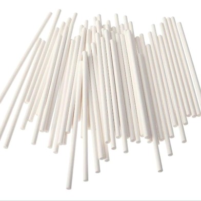 White Paper Biodegradable Cake Pop Sticks 15cm 100 pack
