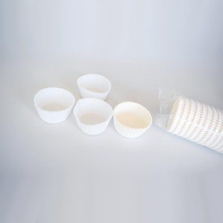 White Cupcake cases 500pcs Dim. Base 5cm, H3,8cm