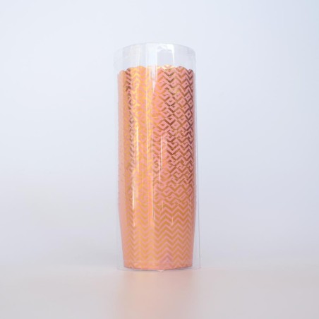 Pink Cupcake Paper Cups with gold foil Chevron base D6xH5,5cm. 25pcs