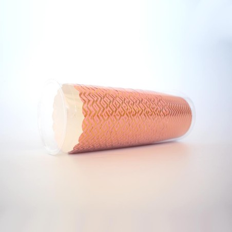 Pink Cupcake Paper Cups with gold foil Chevron base D6xH5,5cm. 25pcs