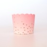Light Pink gradient with gold foil polka dots Cupcake Paper Cups D6xH5,5cm. 25pcs
