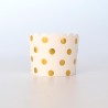 White with gold foil polka dots Cupcake Paper Cups D6xH5,5cm. 25pcs