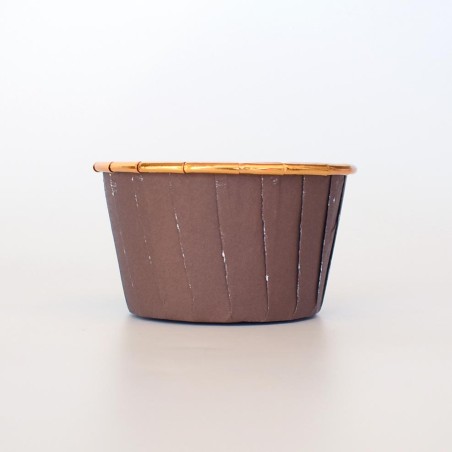 Brown with Gold Foil inside Cupcake cases Dim. Base 5cm, H3,8cm 25pcs