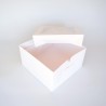 White Cake Box with window lid 10x10x6in.