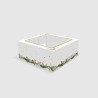 Christmas Cake Box with window lid Dim.10x10x5in.