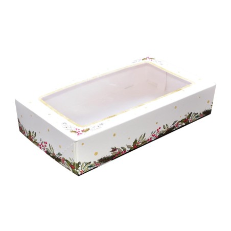 Christmas Cake Pastry Box with window Dim.20x12xH4cm