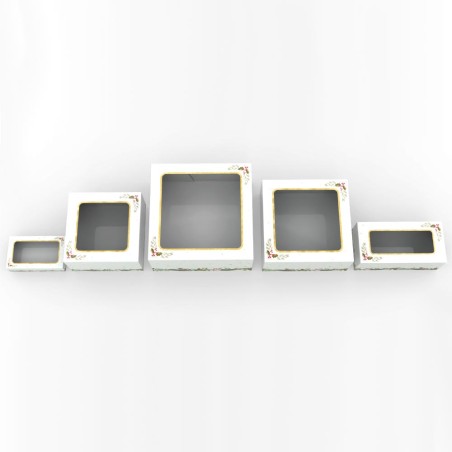 Christmas Cake Box with window Dim. 30x15xH10cm