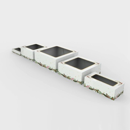 Christmas Cake Box with window Dim. 30x15xH10cm