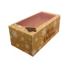 Craft Rectangular Christmas Cake Box with window lid