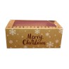 Craft Rectangular Christmas Cake Box with window lid