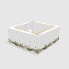 Christmas Cake Box with window lid Dim.14x14xH6in.