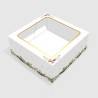 Christmas Cake Box with window lid Dim.14x14xH6in.