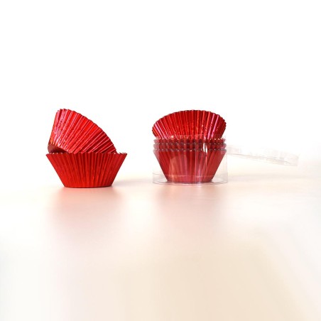 Red Foil Cupcake cases 60pcs Dim. Base 5cm, H3,8cm