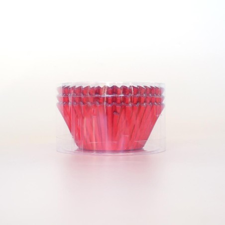 Red Foil Cupcake cases 60pcs Dim. Base 5cm, H3,8cm