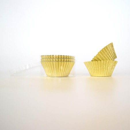 Gold Foil Cupcake cases 60pcs Dim. Base 5cm, H3,8cm