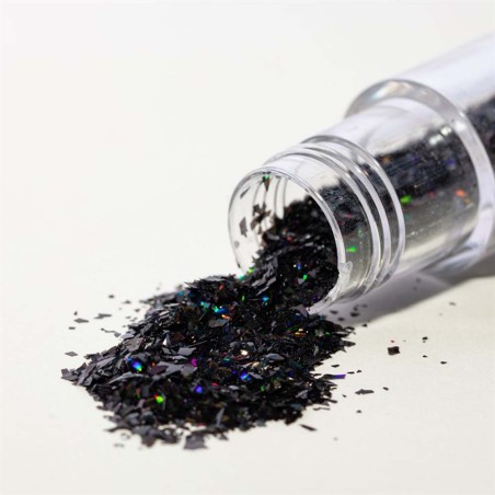 Black Iridescent Magic Sparkles Glitter Flakes 3g