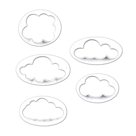 Clouds Plastic pastry cutter set of 5