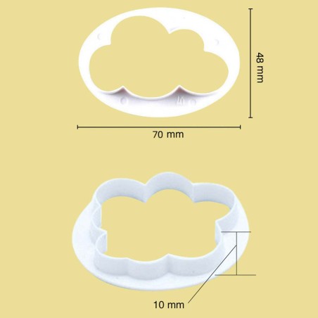 Clouds Plastic pastry cutter set of 5