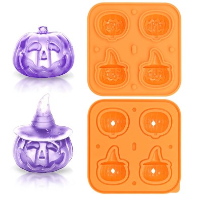 3D Pumpkin Pops 2 Part Silicone Mold 4,4xH5,4cm 2cav.