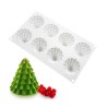Christmas Trees monoportion Silicone Mold 80ml Diam.6cm 8cav.