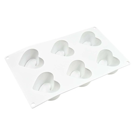 Heart with depression monoportion Silicone Mold 6,5x6cm 6cav.
