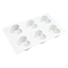Heart with depression monoportion Silicone Mold 6,5x6cm 6cav.