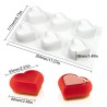 Heart with depression monoportion Silicone Mold 6,5x6cm 6cav.