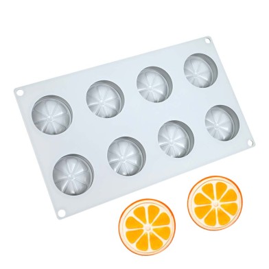 Orange Slice Silicone Mold D.5,2cm 8cav.