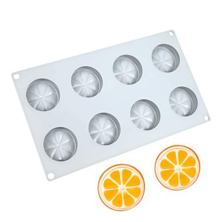 Orange Slice Silicone Mold D.5,2cm 8cav.