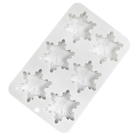 Snowflake Topper/Monoportion Silicone Mold 6,5cm 6cav.