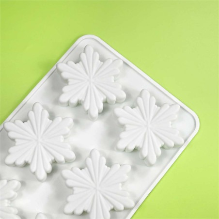 Snowflake Topper/Monoportion Silicone Mold 6,5cm 6cav.