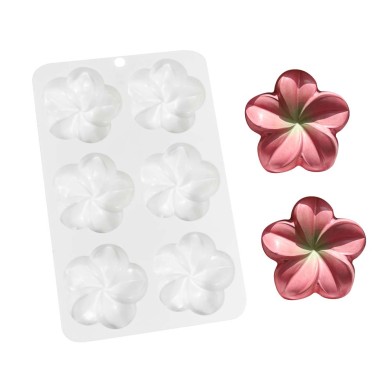 Flower Monoportion Silicone Mold D6,2xH2,4cm 6cav.