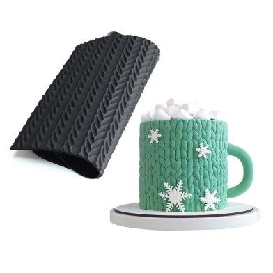 Cable Knit Silicone Imprint Mat 24,7x18,2xH0,3cm