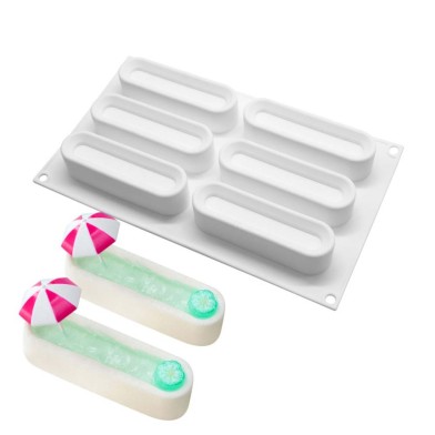 Eclair Silicone Mold 12x3,3cm 6cav.