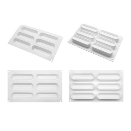 Eclair Silicone Mold 12x3,3cm 6cav.