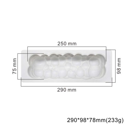 Bubbles Semifreddo/Cake Silicone Mold Dim.16,5xH4cm
